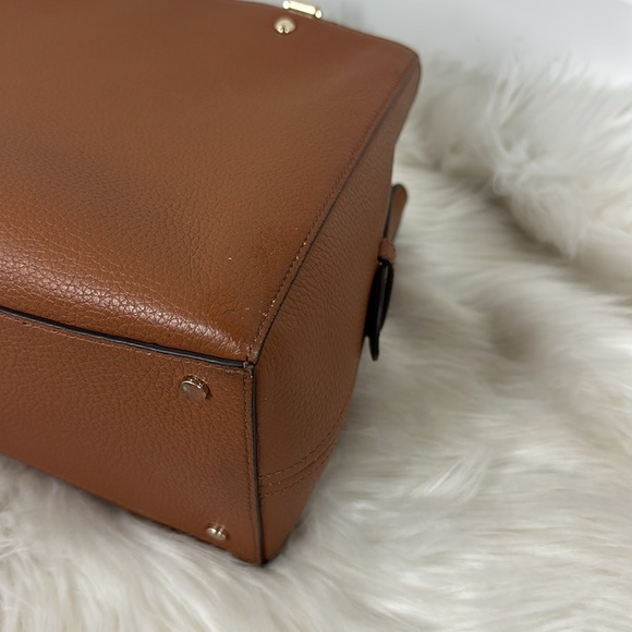 Kate Spade Brown Leila Medium Triple Compartment Satchel Crossbody Purse - Picture 9 of 15